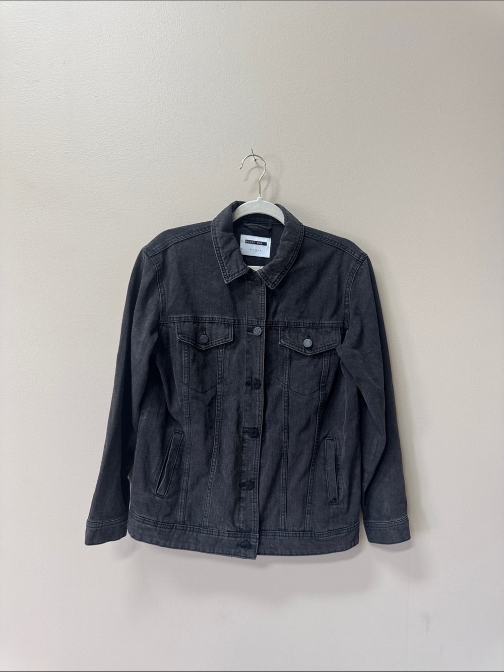 NOISY MAY Black Wash Denim Jacket